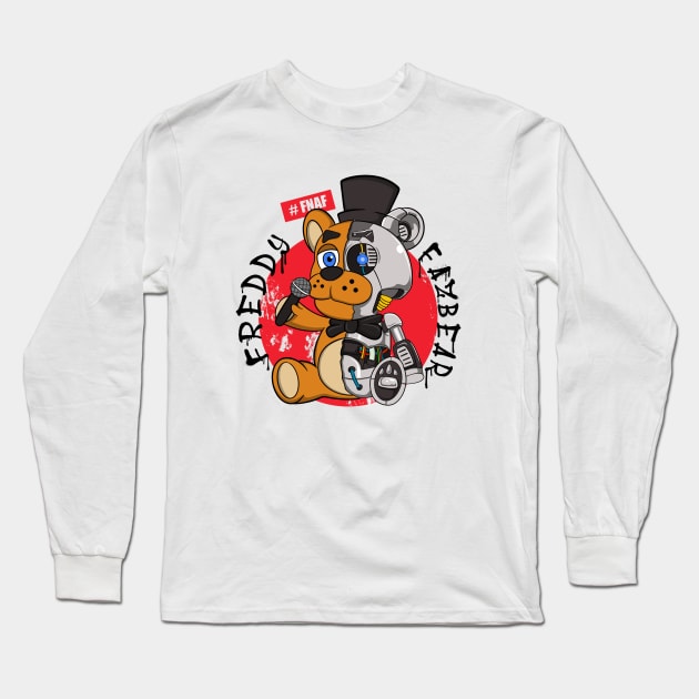 Freddy Fazbear FNAF robot  cute Long Sleeve T-Shirt by Nine Tailed Cat